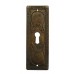 Kulcslyuk címer, függőleges, sárgarézből,  "Liberty" patinásított, 35X96 mm - 1 db