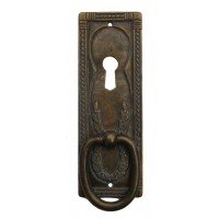 Kulcslyuk címer, függőleges sárgarézből "Liberty" patinásított, 35X96 mm - 1 db