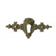 Kulcslyuk címer, vízszintes, sárgarézből, 84X40 mm - 1 db