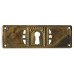 Kulcslyuk címer, vízszintes, sárgarézből, "Jugendstil-Art Deco", 97X33 mm - 1 db