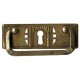 Kulcslyuk címer fogantyúval, vízszintes, sárgarézből "Jugendstil-Art Deco", 97X33 mm - 1 db