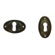 Kulcslyuk címer sárgarézből, patinásított