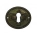 Kulcslyuk címer, fém ötvözetből, "Biedermeier" patinásított 49x43 mm