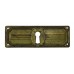 Kulcslyuk címer, vízszintes, sárgarézből, "Jugendstil" 97X33 mm - 1 db